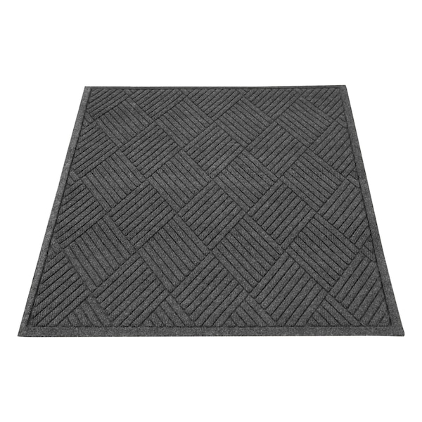 Floor Mat, 0.25" Thick, Charcoal, 24 in W x 36 in L